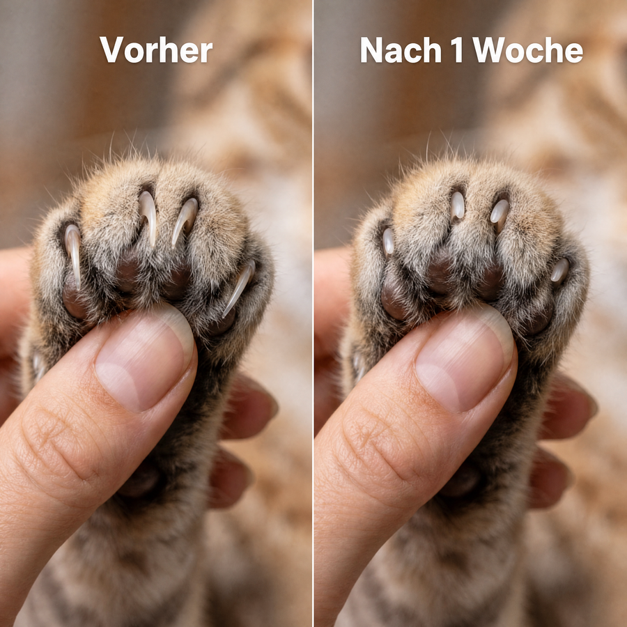 Katze benutzt die Ankora Samtpfote
